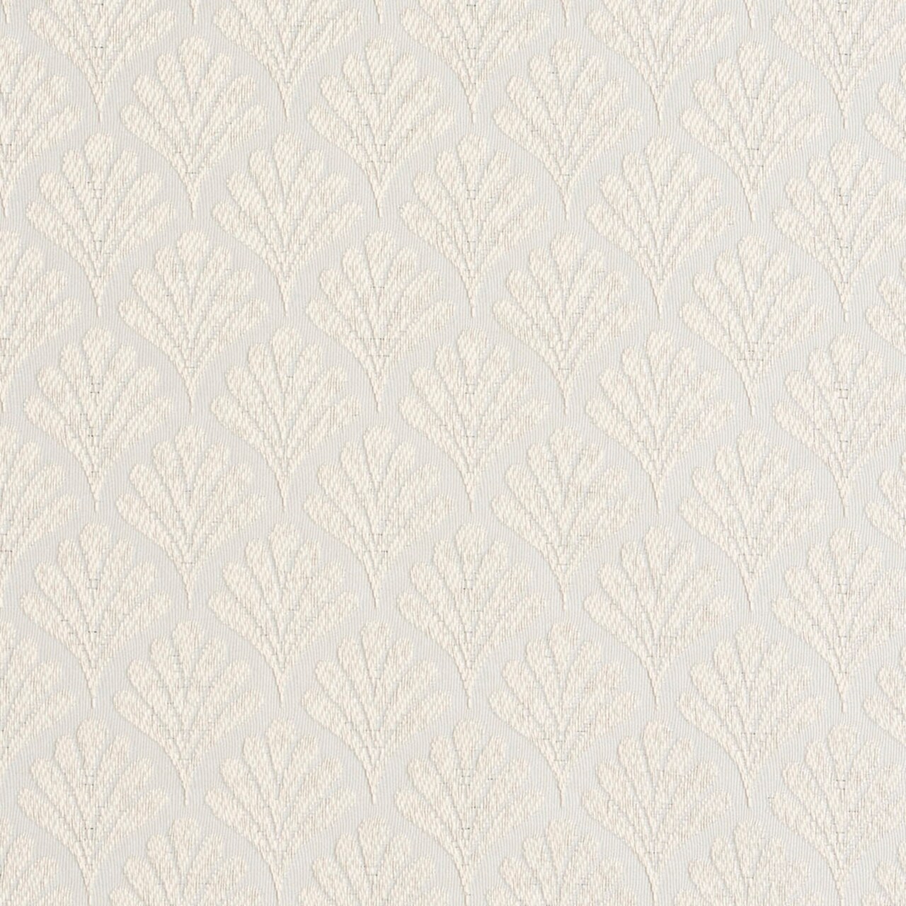 Oyster/Fan - White & Ivory Abstract & Geometric,Small Scale Upholstery Fabric 54 Inches"